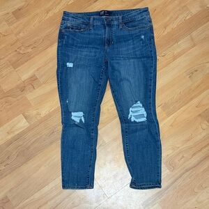 GAP Distressed Dark Blue Ankle Jeans